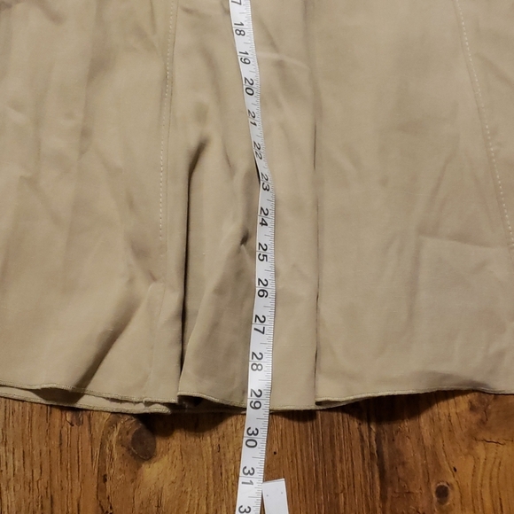 J jill tan linen blend flare midi skirt euc - Picture 2 of 9